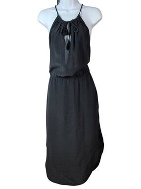 L.A.M.B. Gwen Stefani Women Silk Cocktail Dress Black SZ 2 Sleeveless Pocket NEW